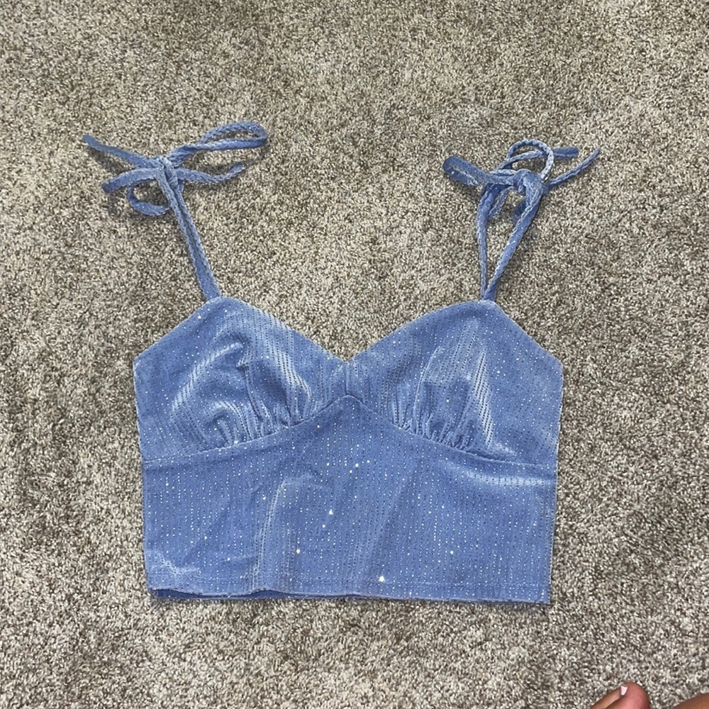 FOREVER 21 sparkly crop top